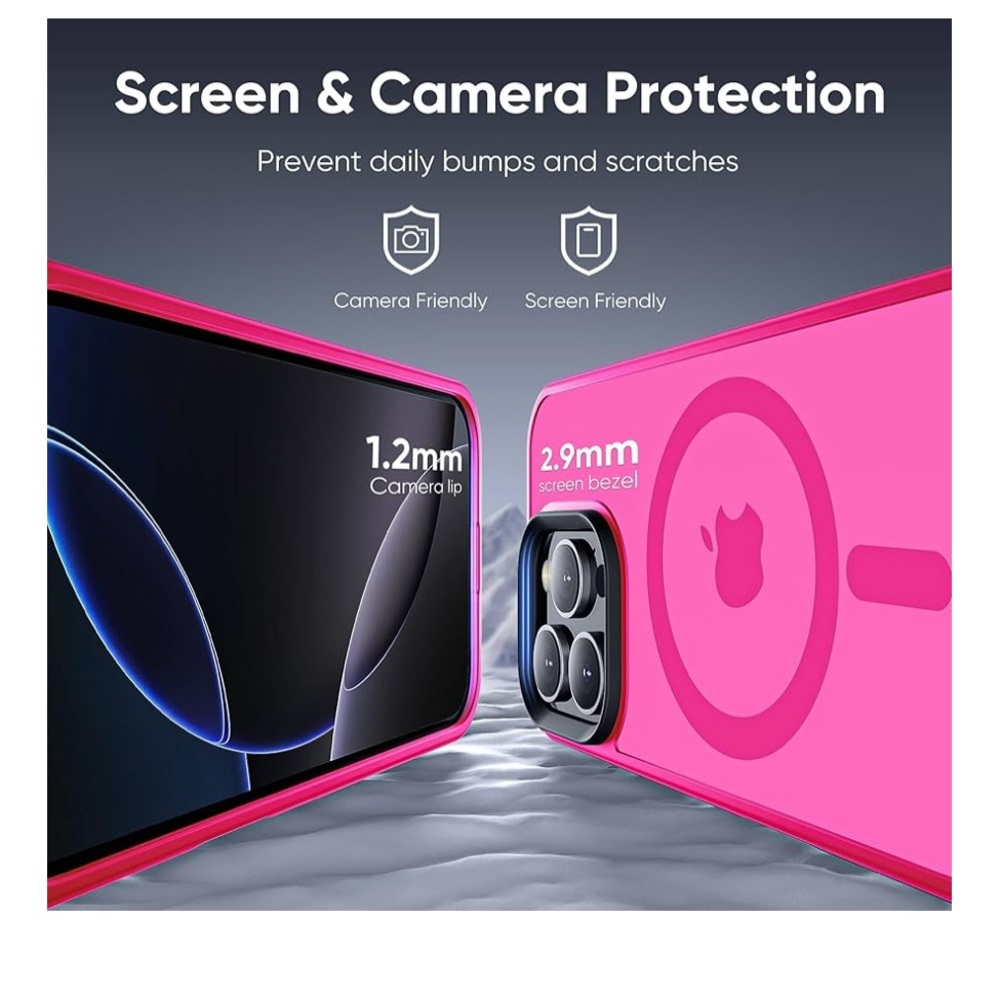 iPhone 16 Pro Phone Case 6.3 inch, Hot Pink - Picture 6 of 12